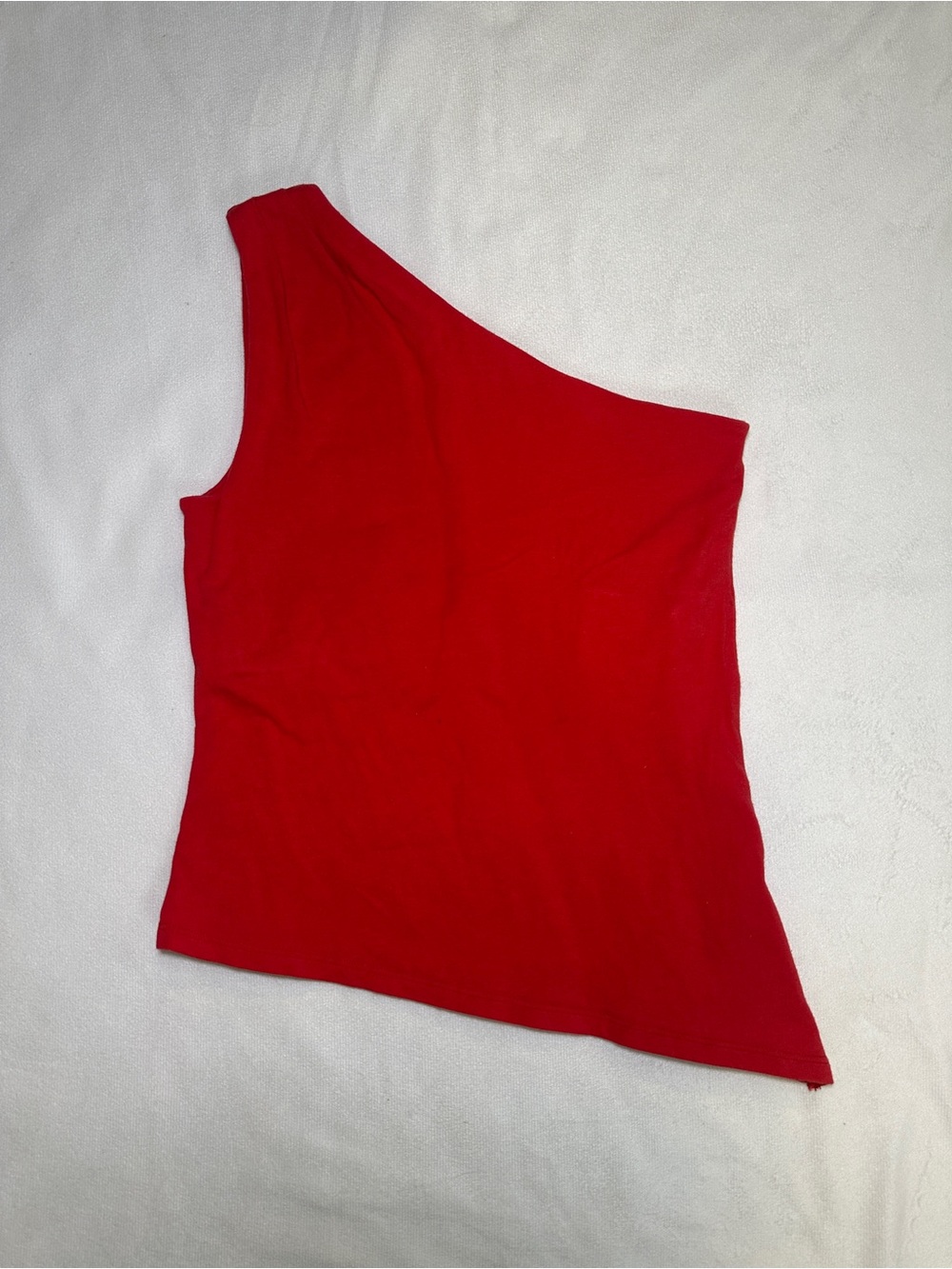 Hollister Red One Shoulder Asymmetrical Tank Top XS Y2K